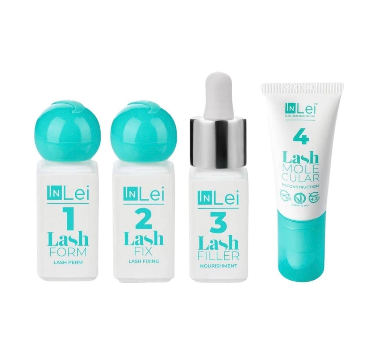 InLei Form1, Fix 2, Filler 3, LASH MOLECULAR 4ml בבקבוקים