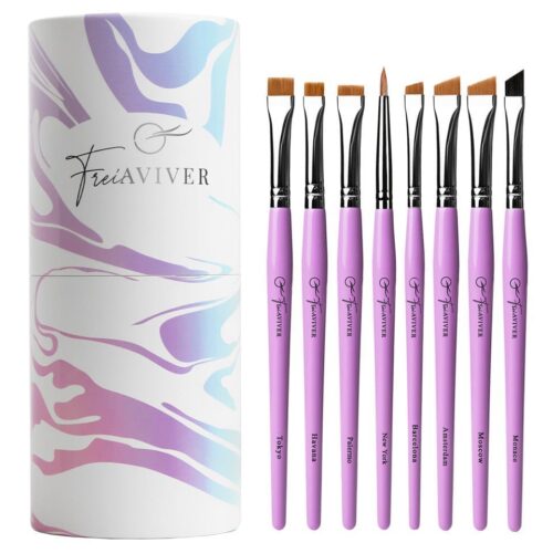 Set of brushes for eyebrows and eyelashes in a tube (8 pcs)
