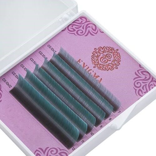 Colored eyelashes Enigma (mix) Aqua 6 lines