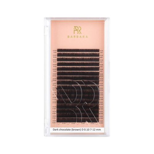 رموش بنية داكنة Barbara Dark Chocolate MIX (16 صفوف)