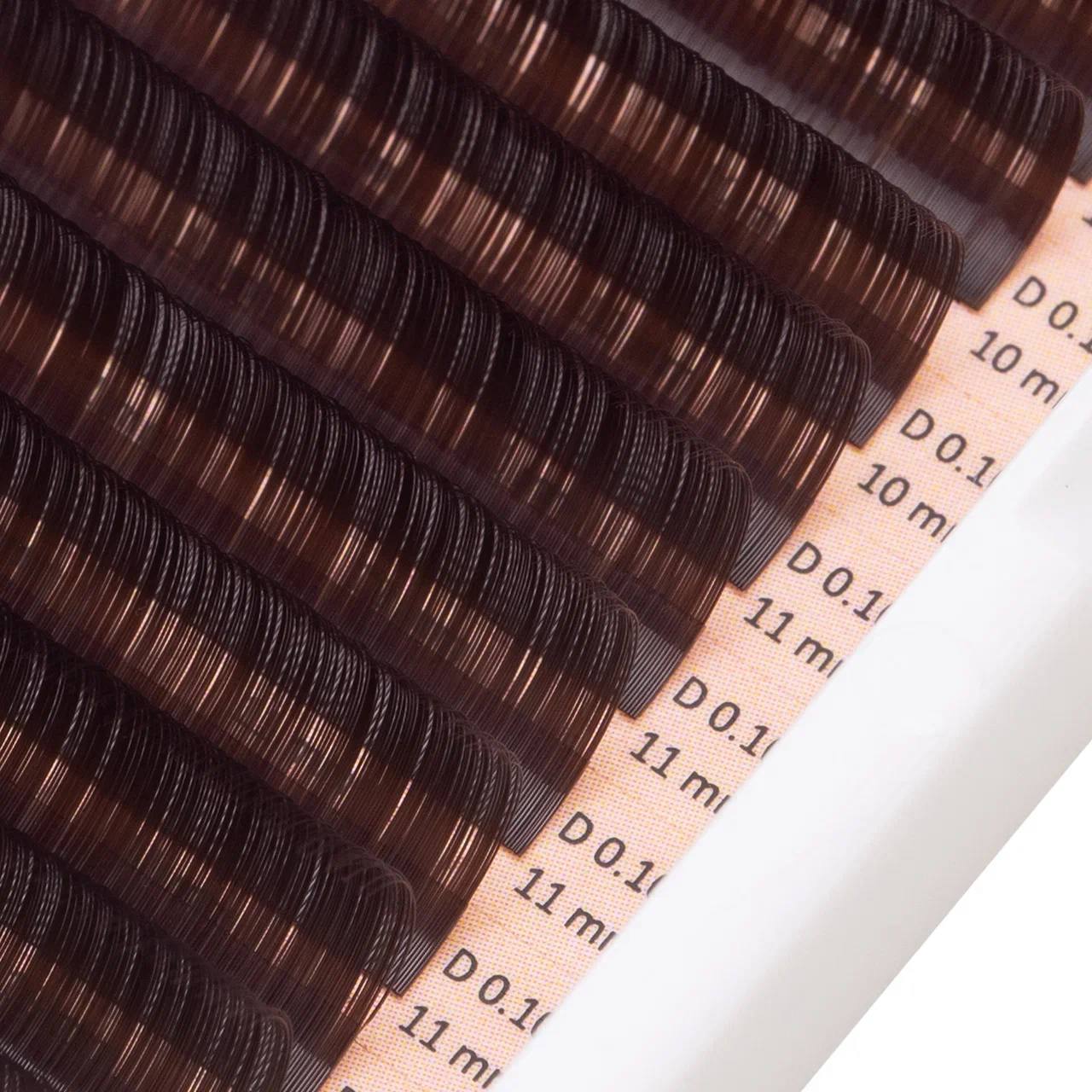 ריסים חומים כהים Barbara Dark Chocolate MIX (16 שורות) - Image 2