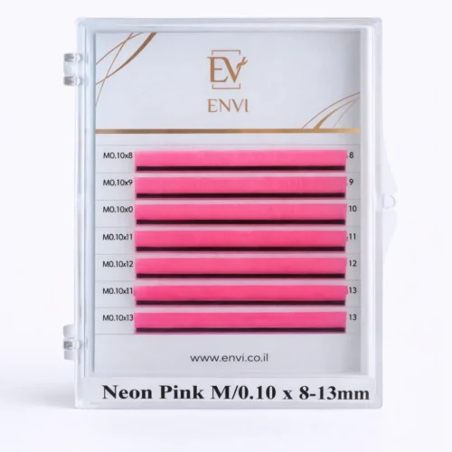 ריסים צבעוניים Envi (מיקס) Neon Pink 6 שורות