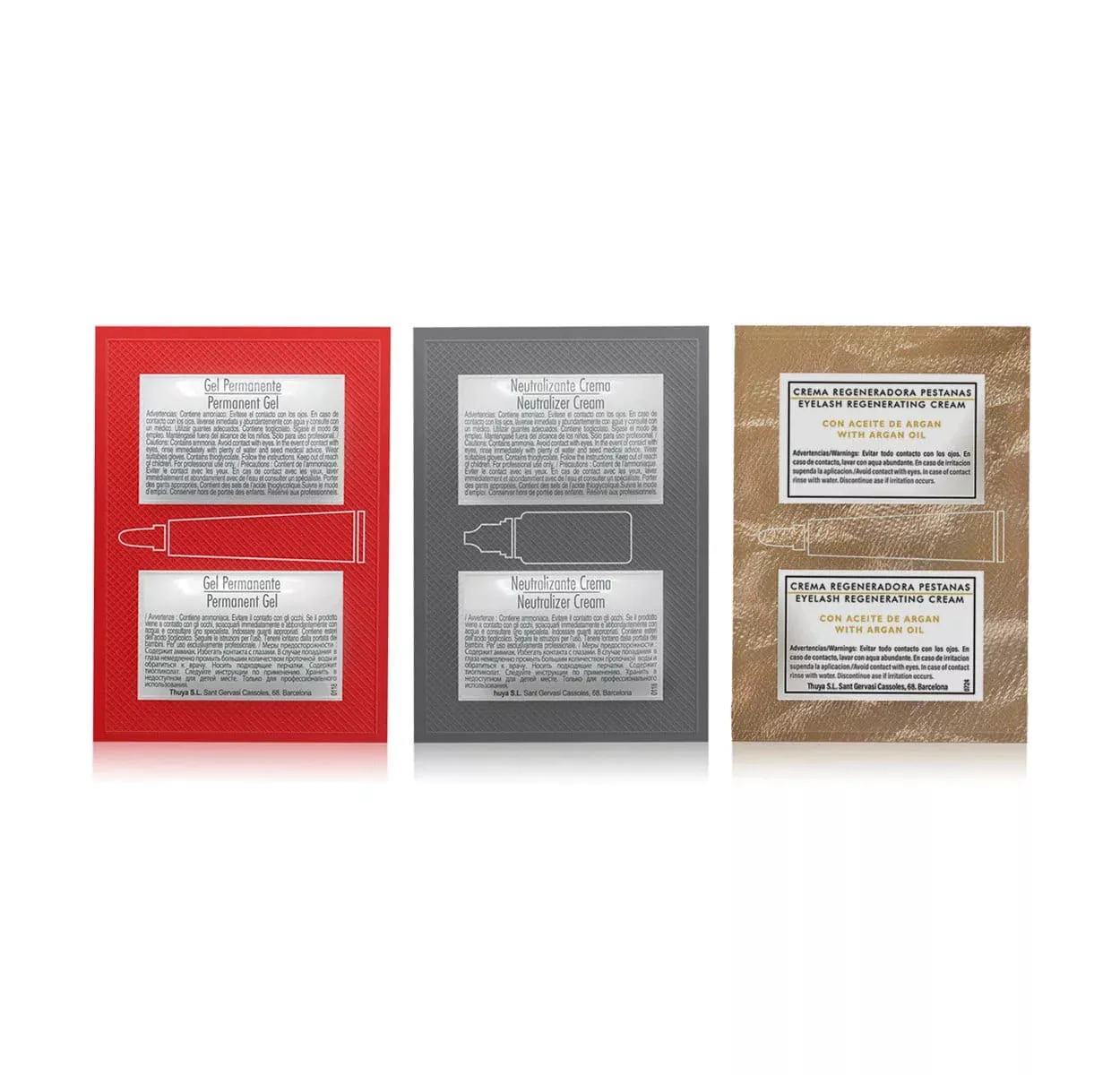 Thuya Sachet Mini Set Step 1+2+3 Lash Lift and Brow Lamination Kit