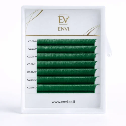ריסים צבעוניים Envi (מיקס) Green 6 שורות