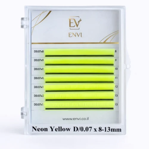 ריסים צבעוניים Envi (מיקס) Neon Yellow 6 שורות