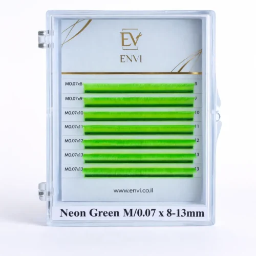 ריסים צבעוניים Envi (מיקס) Neon Green 6 שורות