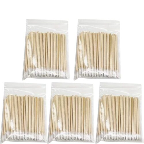 Cosmetic wooden sticks with cotton wool, 500 pcs