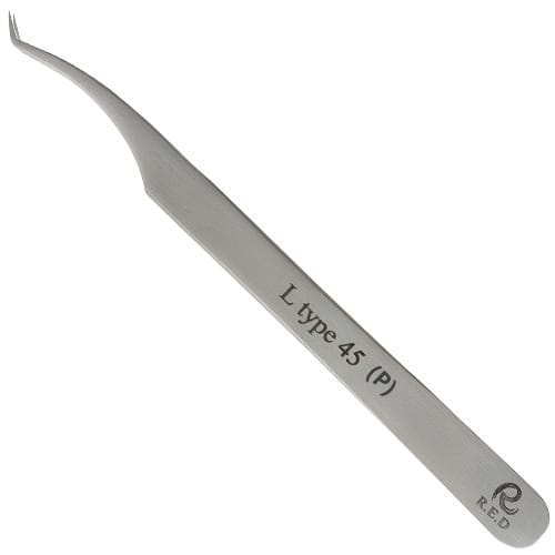 RED Laser Coated Tweezers L type 45 (P)
