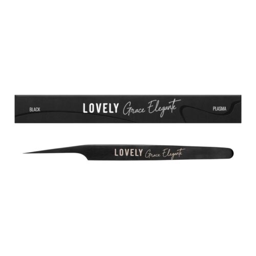 Eyelash Extension Tweezers Lovely NanoFiber, Straight Type with Bend