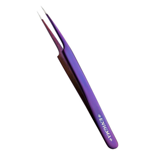 Enigma Straight Tweezers with Bend, Extra-Sharp