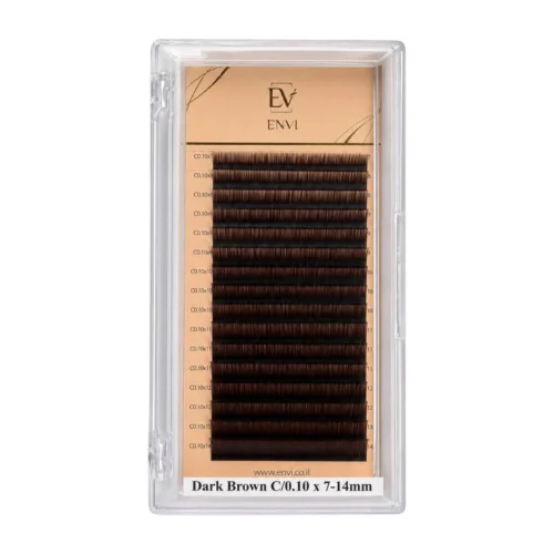 Brown eyelashes Envi (16 lines) MIX Dark Brown