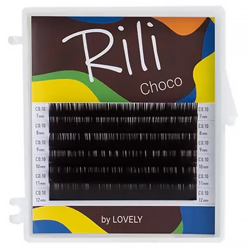 رموش RILI CHOCO البنية الداكنة - ميكس 6 خطوط