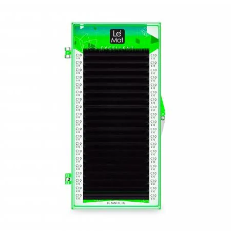 Le Mat Excellent Black Lashes – Single Length, 20 lines