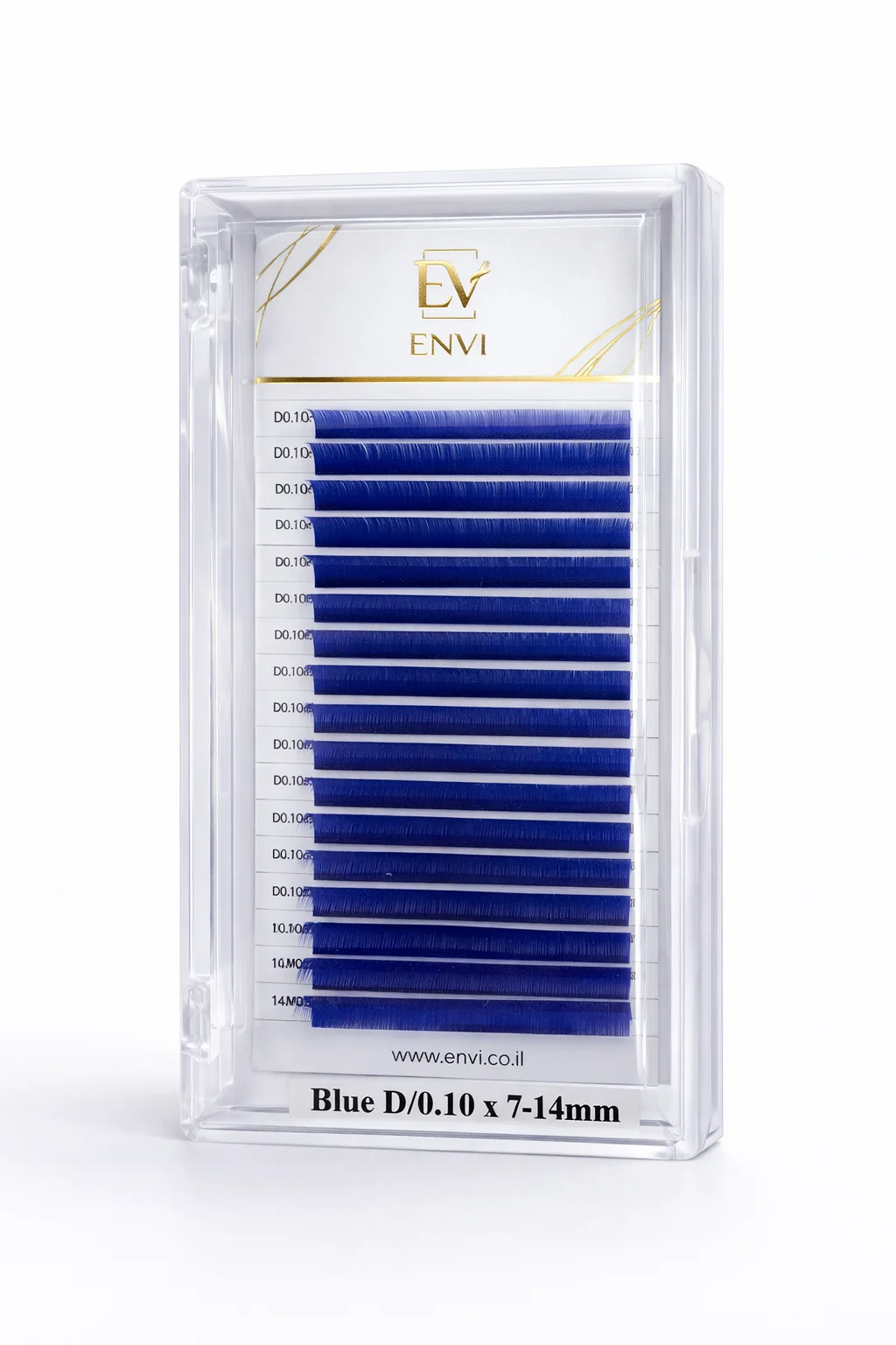Envi Blue ריסים צבעוניים כחולים (16 שורות MIX)