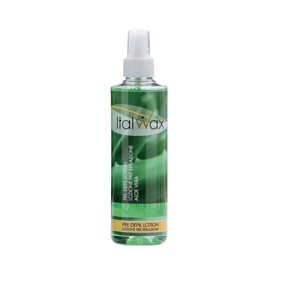 לושן לפני הסרת שיער ItalWax Aloe Vera 250ml לניקוי עדין והכנת העור