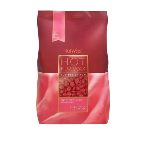 ItalWax Rose Film Wax 1000gr Professional Hard Wax for Sensitive Areas