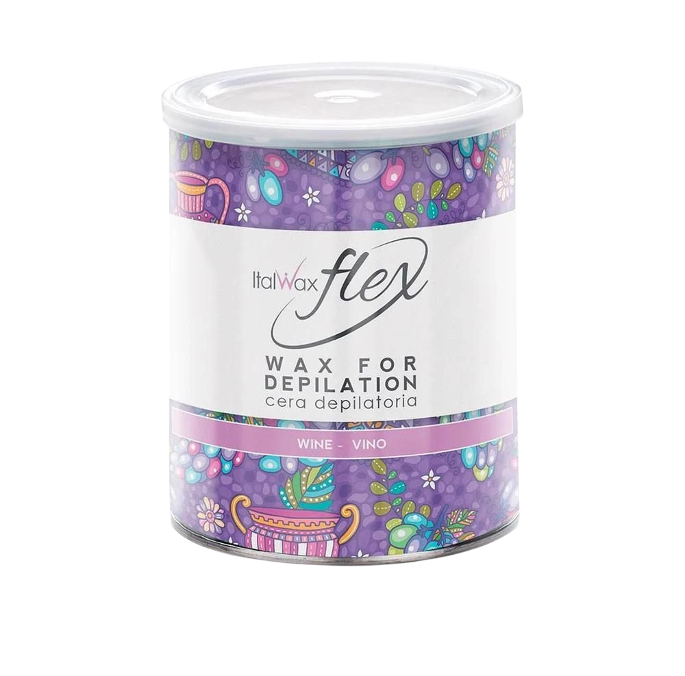 שעווה חמה ItalWax Flex Wine 800gr להסרת שיער מקצועית