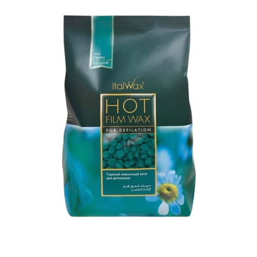 ItalWax Azulene Film Wax 1000gr Professional Hard Wax for Sensitive Skin