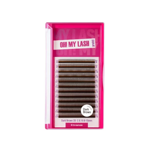 OH MY LASH مراوح رموش جاهزة 2D Dark Brown | 12 صفا