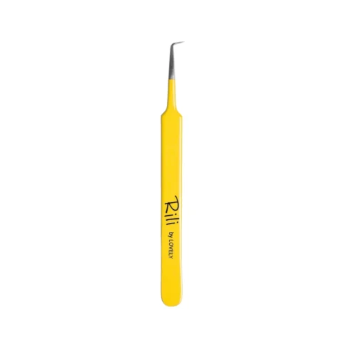 Rili пинцет для наращивания ресниц Yellow Line | Г 5mm