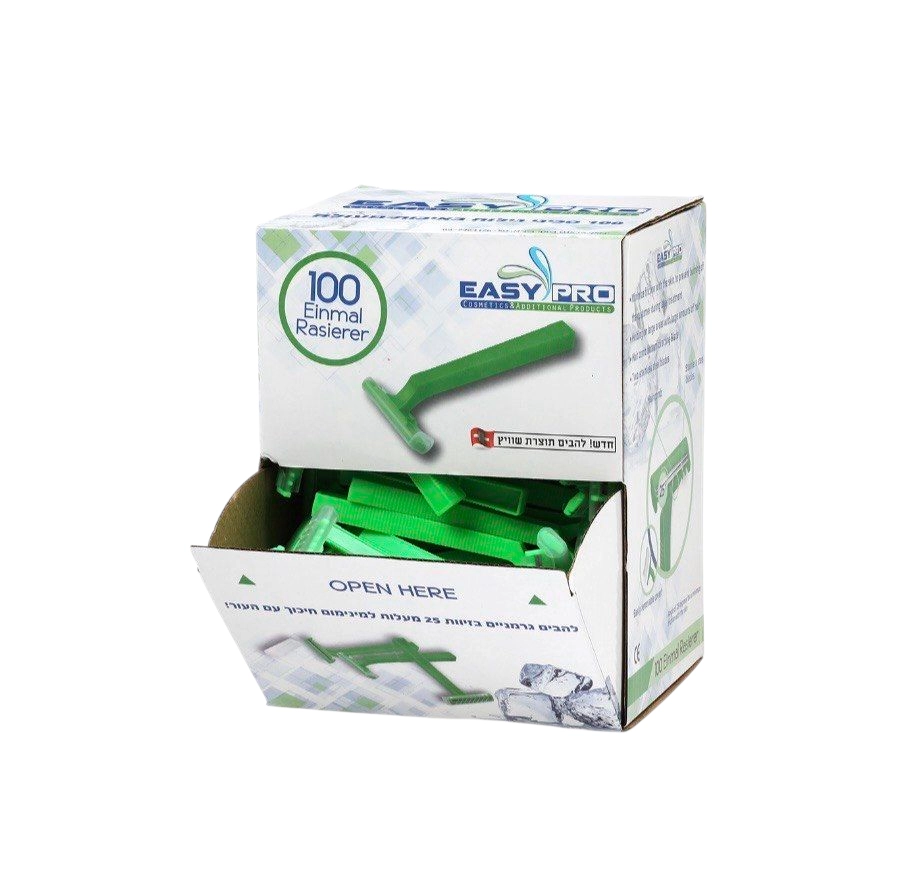EASY PRO סכיני גילוח חד פעמיים 100pcs