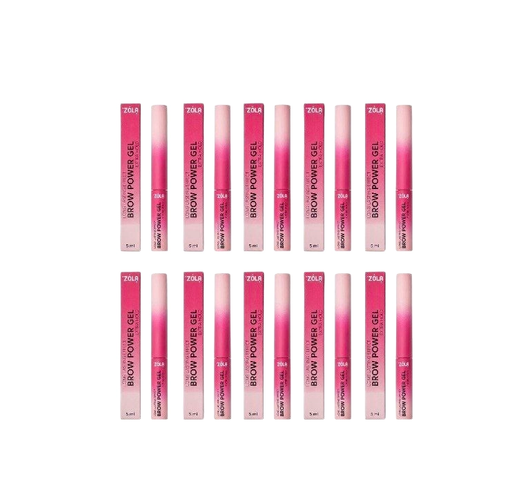 عبوة 10 pcs من جل ZOLA Brow Power Gel الشفاف للحواجب