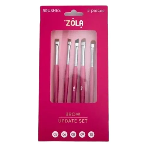 סט 5 מברשות מקצועי ZOLA Brow Update לעיצוב גבות