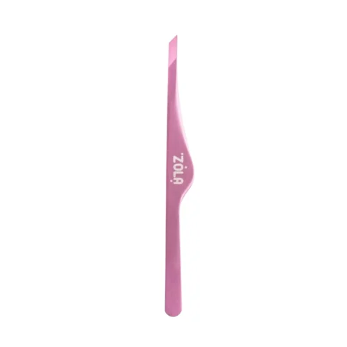 פינצטה מקצועית זוויתית ZOLA Color Series לגבות – Light Pink