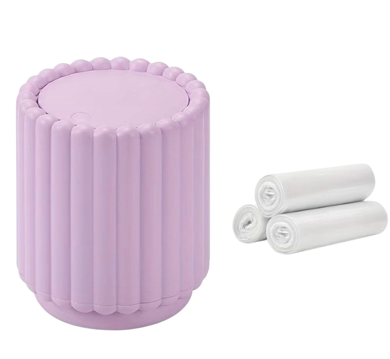 Desktop Trash Bin for Beauty Professionals + 3 Mini Bag Rolls