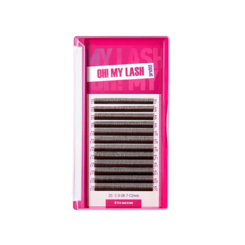 مراوح رموش جاهزة OH! MY LASH 2D MIX – 12 صفًا
