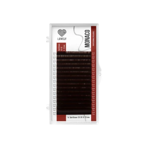 Lovely Monaco Dark Brown Lash Extensions MIX – 16 Lines